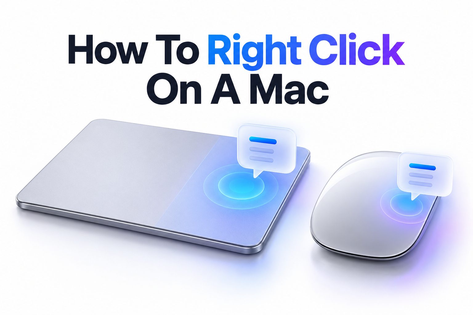 Hand right-clicking on a Mac trackpad to open a context menu